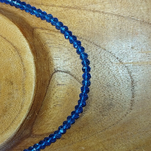 True Blue Glass Beaded Necklace - Picture 2 of 5